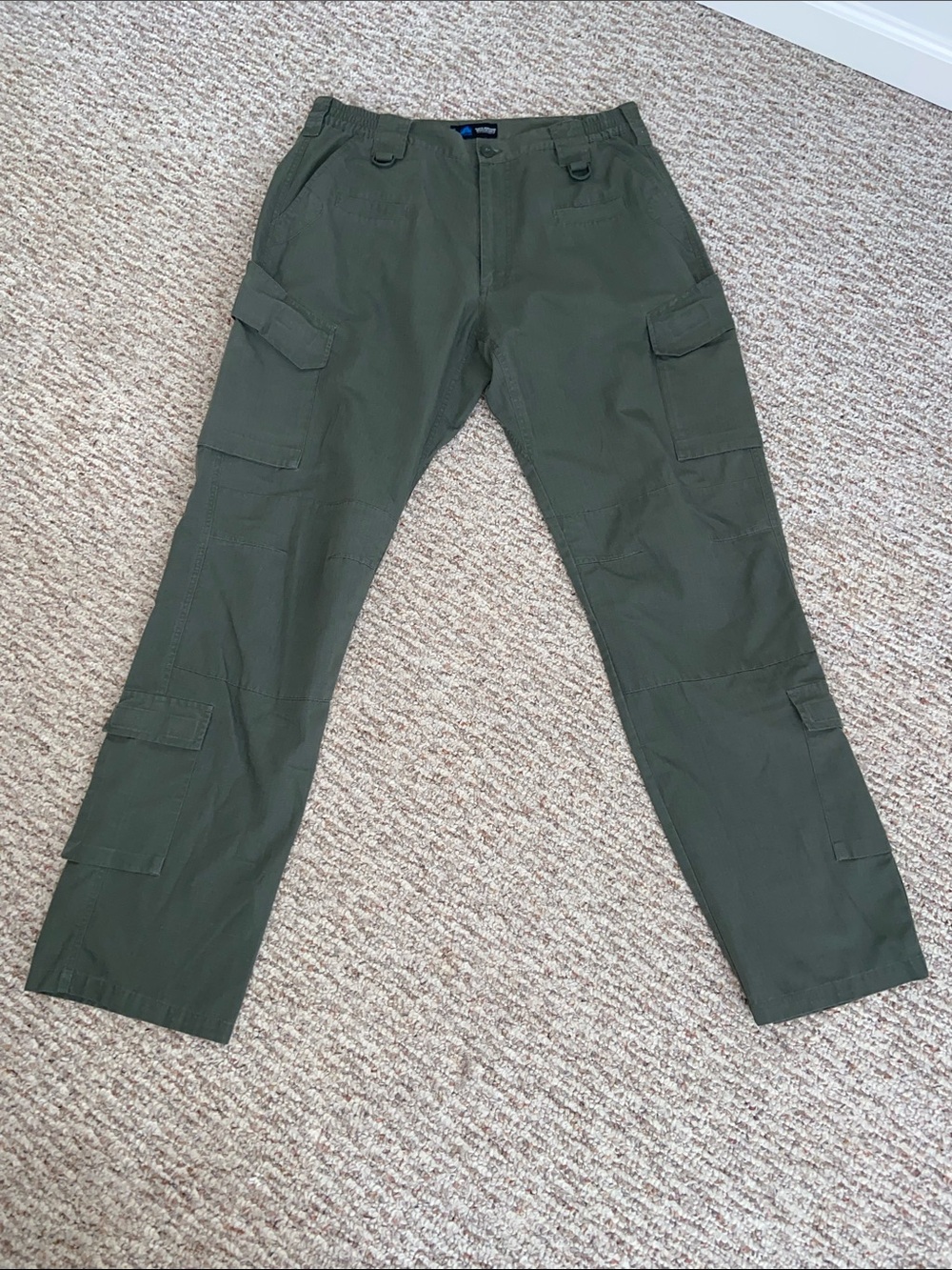 LA Police Gear Operator Pants w/Elastic Waist Band - Olive